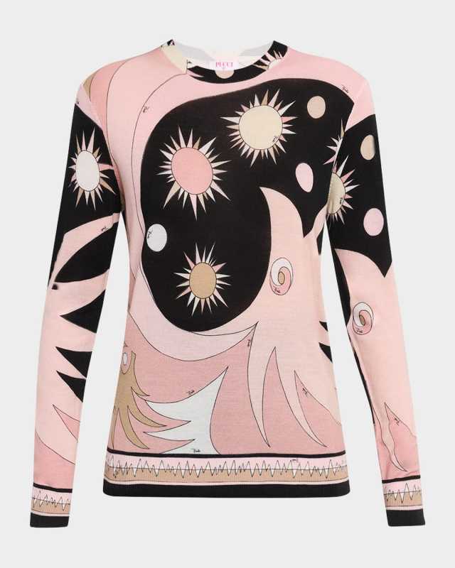 Stella-Print Knit Crewneck Sweat